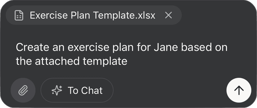 Example of smart plan creation from template