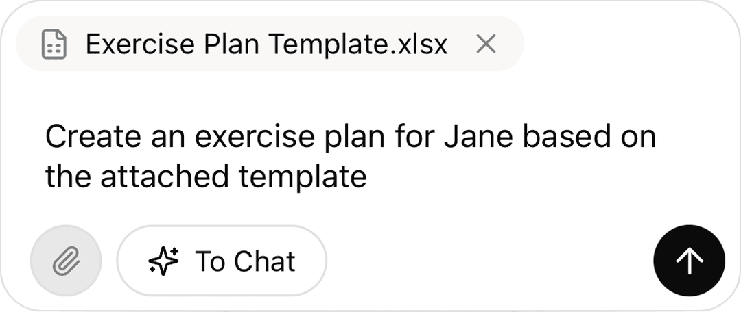Example of smart plan creation from template