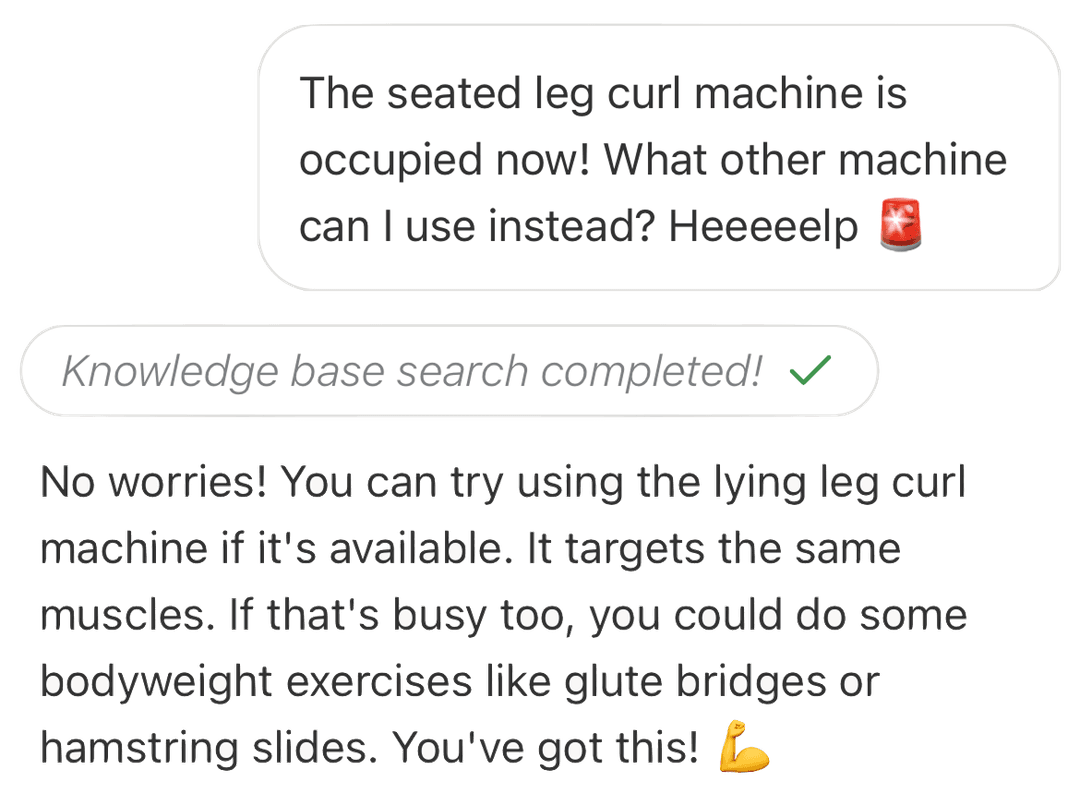 Example of swapping an exercise